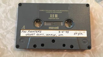 A cassette featuring a Foo Fighters recording, to represent all recordings